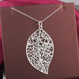 Silver 925 Leaves Of Life Necklace Pendant for Women