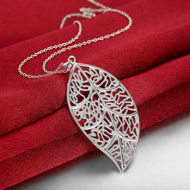 Silver 925 Leaves Of Life Necklace Pendant for Women