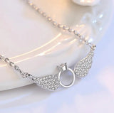 925 Silver Angel Wings Pendant Necklace