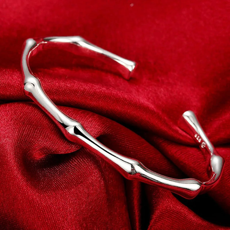 925 Silver Cuff Bangle Bracelet for Women