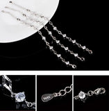 925 Silver Zirconia Bracelets Women Crystal Fine Jewelry pulseira
