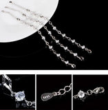 925 Silver Zirconia Bracelet Crystal Fine Jewelry for Women