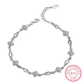 925 Silver Zirconia Bracelets Women Crystal Fine Jewelry pulseira