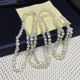 Long Freshwater Pearl Necklace Baroque Sweater Jewelry Gift
