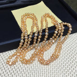 Long Freshwater Pearl Necklace Baroque Sweater Jewelry Gift