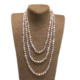 Long Freshwater Pearl Necklace Baroque Sweater Jewelry Gift