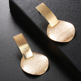 Clip Earrings Golden Round Ball Geometric Design for Women