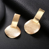 Clip Earrings Golden Round Ball Geometric Design for Women