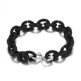European Style Women's Bracelet with 8 Charms & 10 Hard Rubber X Design