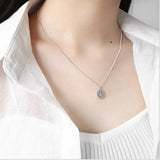 925 Sterling Silver Smile Face Pandent Necklace Jewelry