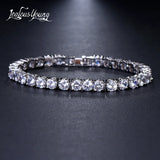 Zircon Bracelets Bangles Silver with Clear Crystal Charm