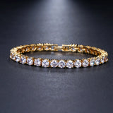 Zircon Bracelets Bangles Silver with Clear Crystal Charm