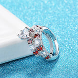 Silver Wedding Rings Sets Bridal Classic Engagement Band Rings For Women