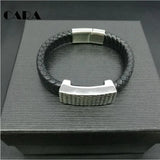 Brown Braided Leather Bracelet for Men