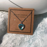 Heart Moonstone Necklace 925 Sterling Silver Jewelry