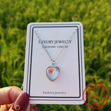Heart Moonstone Necklace 925 Sterling Silver Jewelry