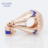 925 Silver Rose Air Balloon Charm Bracelet Necklace Gift Jewelry