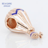 925 Silver Rose Air Balloon Charm Bracelet Necklace Gift Jewelry
