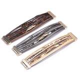 Alloy Feather Leather Bracelet Multicolor Pulseira Senhora