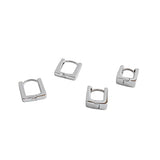Jemmin S925 Pure Silver Square Earrings Fine Jewelry