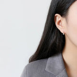 Jemmin S925 Pure Silver Square Earrings Fine Jewelry
