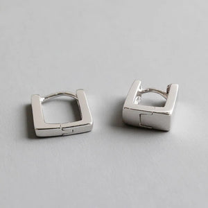 Jemmin S925 Pure Silver Square Earrings Fine Jewelry