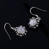 S925 Sterling Silver Moonstone Earrings 6MM Wedding Party