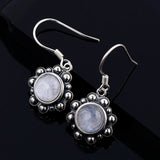 S925 Sterling Silver Moonstone Earrings 6MM Wedding Party