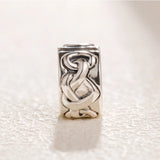 925 Sterling Silver Knotted Hearts Clip Bead for Bracelets