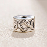 925 Sterling Silver Knotted Hearts Clip Bead for Bracelets