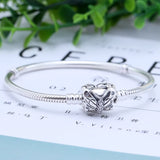 925 Silver Charm Bracelet Butterfly Snake Chain Fit Pan Moments Women