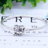 925 Silver Charm Bracelet Butterfly Snake Chain Fit Pan Moments Women