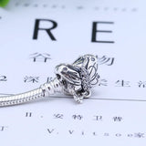 925 Silver Charm Bracelet Butterfly Snake Chain Fit Pan Moments Women