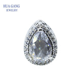 Radiant Teardrop Charm 925 Sterling Silver Bracelet Jewelry