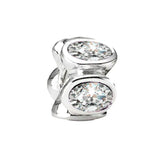 Thai Silver Retro Sparkling Hearts Charm Jewelry