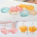 Chiffon Flower Petals Long Earrings DIY Jewelry Accessories