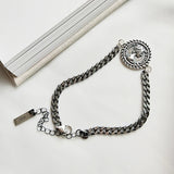 Vintage Beads Chain Tassel Bracelet 925 Sterling Silver