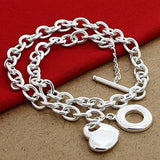 925 Silver Heart Pendant Necklace Fine Jewelry