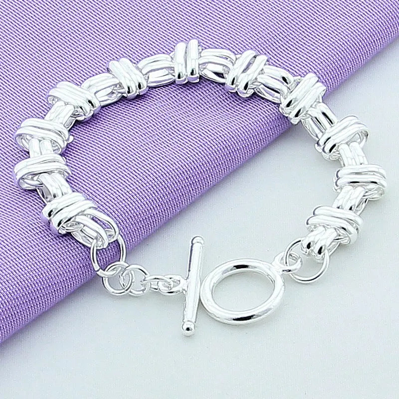 925 Silver Queen Bracelet Wristband Hand