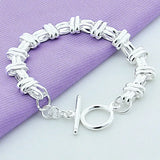 925 Silver Queen Bracelet Wristband Hand