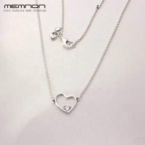 Heart of Love Necklace 925 Sterling Silver Wedding Jewelry