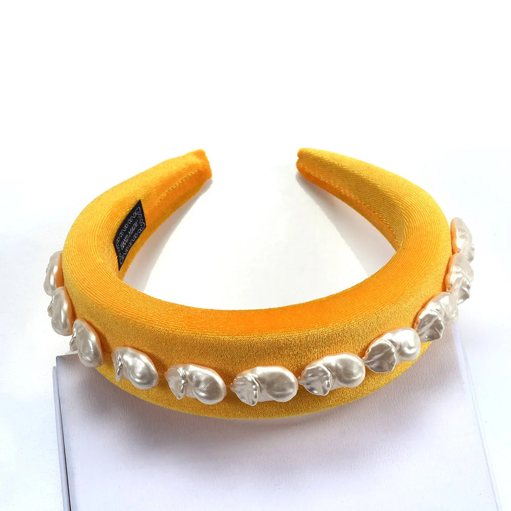 Natural Fresh Water Pearl Headband Vintage Hair Jewelry for Women