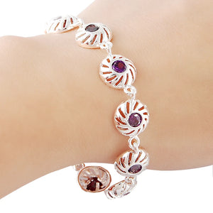 925 Silver Infinity Love Bracelet with CZ Charm
