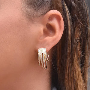 Colorful CZ Circle Hoop Earrings for Women