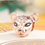 Autumn Silver Sparkling Lion Charms 925 Sterling Silver Bead for Bracelet