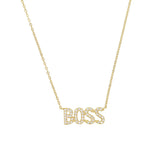 925 Silver Micro Pave CZ Letter Necklace for Women
