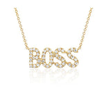 925 Silver Micro Pave CZ Letter Necklace for Women