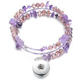 Vocheng Crystal Snap Bracelet 4 Colors Interchangeable Bracelets