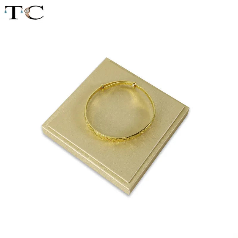 PU Leather Watch Display Bracelet Rings Holder Stand 10*10*2cm