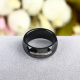 Zircon Wide Party Ceramic Rings for Women